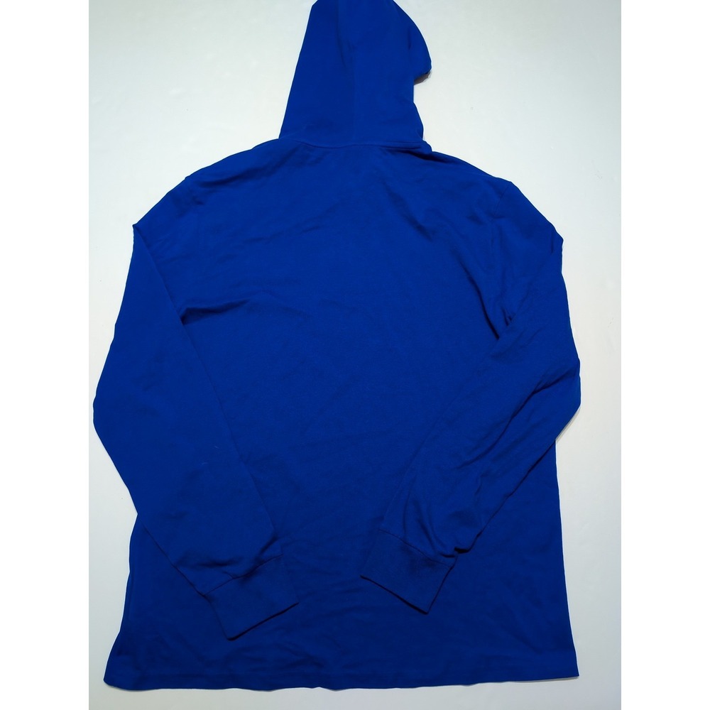 POLO RALPH LAUREN Long Sleeve Hoodie Shirt Cotton Lightweight Blue Large L ~ New - Picture 9 of 9